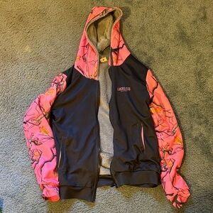 Lukless Pink and Black Camo Women's Hoodie